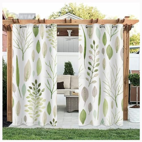 MyNvy pavillon Vorhang Outdoor Vorhänge Wasserfest Sonnenschutz Winddicht mit Ösen für Terrasse Garten Balkon Familienhaushalte einfache Montage /1 Stück(Color:f,Size:3.5 * 2.7m) von MyNvy