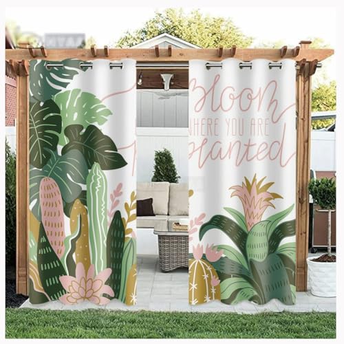 MyNvy pavillon Vorhang Outdoor Vorhänge Wasserfest Sonnenschutz Winddicht mit Ösen für Terrasse Garten Balkon Familienhaushalte einfache Montage /1 Stück(Color:h,Size:2.5 * 2.7m) von MyNvy