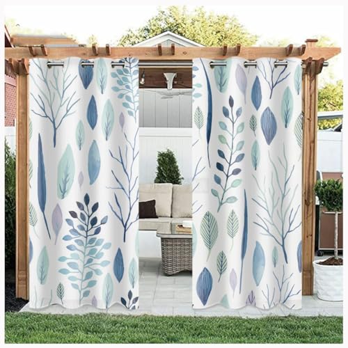MyNvy pavillon Vorhang Outdoor Vorhänge Wasserfest Sonnenschutz Winddicht mit Ösen für Terrasse Garten Balkon Familienhaushalte einfache Montage /1 Stück(Color:j,Size:1.5 * 2.7m) von MyNvy