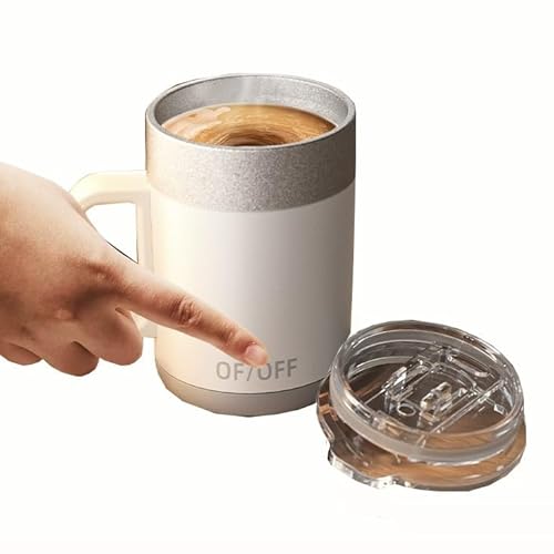 MyNvy selbstrührende Tasse Selbstrührender Becher, elektrischer Mixbecher, magnetisch, wiederaufladbar, automatischer Kaffeebecher, drehbar(Color:b,Size:) von MyNvy