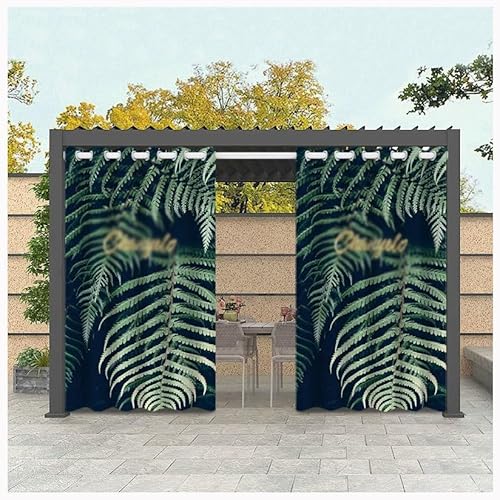 MyNvy sichtschutz Vorhang Outdoor Outdoorvorhänge mit Klettverschluss Schlaufenschal Set Outdoor Vorhänge Wasserdicht Balkon Vorhang Outdoor Gardinen für Terrasse Pavillon(Color:c,Size:1.4 * 2.7m) von MyNvy