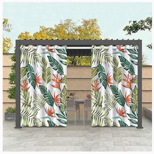 MyNvy sichtschutz Vorhang Outdoor Outdoorvorhänge mit Klettverschluss Schlaufenschal Set Outdoor Vorhänge Wasserdicht Balkon Vorhang Outdoor Gardinen für Terrasse Pavillon(Color:e,Size:1.6 * 2.7m) von MyNvy