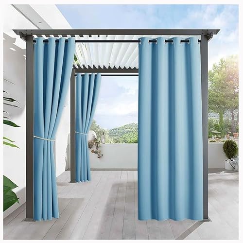 MyNvy vorhänge Outdoor Outdoor Vorhang Schlaufengardine Gartenlauben Balkon-Vorhänge Gardinen Verdunkelungsvorhänge,Vorhang Wasserdicht für Pavillon(1 Panele)(Color:a,Size:1.5 * 2.7m) von MyNvy