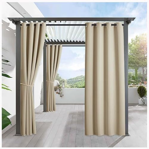 MyNvy vorhänge Outdoor Outdoor Vorhang Schlaufengardine Gartenlauben Balkon-Vorhänge Gardinen Verdunkelungsvorhänge,Vorhang Wasserdicht für Pavillon(1 Panele)(Color:b,Size:3.5 * 2.7m) von MyNvy