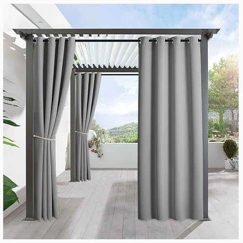 MyNvy vorhänge Outdoor Outdoor Vorhang Schlaufengardine Gartenlauben Balkon-Vorhänge Gardinen Verdunkelungsvorhänge,Vorhang Wasserdicht für Pavillon(1 Panele)(Color:c,Size:2.5 * 2.7m) von MyNvy