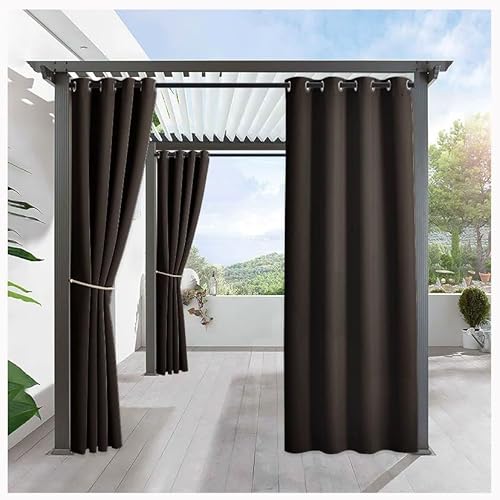 MyNvy vorhänge Outdoor Outdoor Vorhang Schlaufengardine Gartenlauben Balkon-Vorhänge Gardinen Verdunkelungsvorhänge,Vorhang Wasserdicht für Pavillon(1 Panele)(Color:g,Size:1.5 * 2.7m) von MyNvy