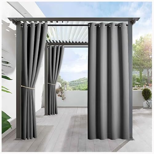 MyNvy vorhänge Outdoor Outdoor Vorhang Schlaufengardine Gartenlauben Balkon-Vorhänge Gardinen Verdunkelungsvorhänge,Vorhang Wasserdicht für Pavillon(1 Panele)(Color:i,Size:2.5 * 2.7m) von MyNvy