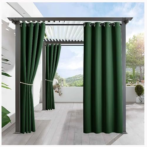 MyNvy vorhänge Outdoor Outdoor Vorhang Schlaufengardine Gartenlauben Balkon-Vorhänge Gardinen Verdunkelungsvorhänge,Vorhang Wasserdicht für Pavillon(1 Panele)(Color:k,Size:3.5 * 2.7m) von MyNvy
