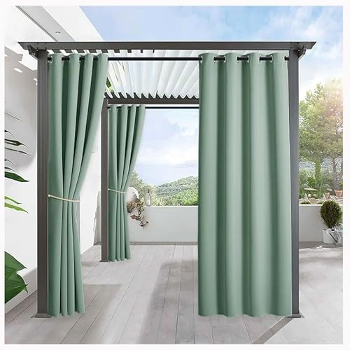 MyNvy vorhänge Outdoor Outdoor Vorhang Schlaufengardine Gartenlauben Balkon-Vorhänge Gardinen Verdunkelungsvorhänge,Vorhang Wasserdicht für Pavillon(1 Panele)(Color:l,Size:3.5 * 2.7m) von MyNvy