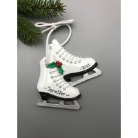 Eiskunstlauf Personalisierte Weihnachtsverzierung, Schlittschuhlaufen Schlittschuhschuhverzierung von MyOrnamentStudio