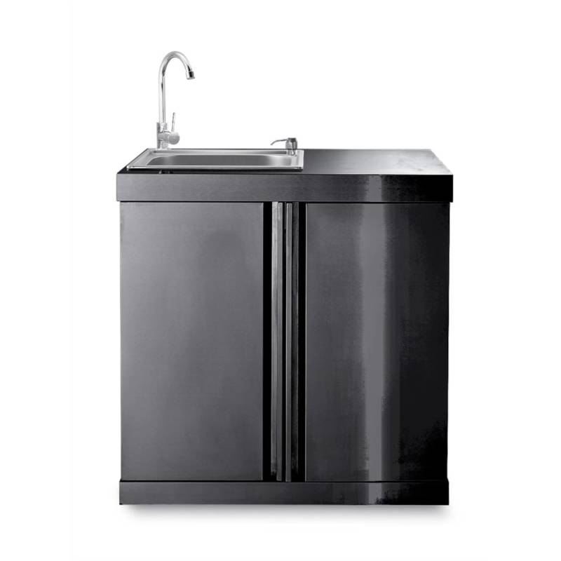 MyOutdoorKitchen Modul mit Spülbecken und Aufbewahrungsschrank Black Collection von MyOutDoorKitchen