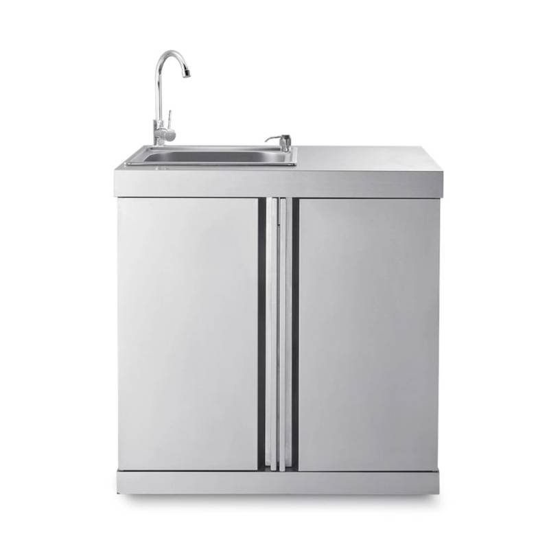 MyOutdoorKitchen Modul mit Spülbecken und Aufbewahrungsschrank Stainless Collection von MyOutDoorKitchen