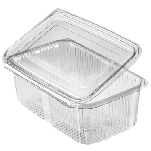MyPapp 100 Stk. Klappboxen 1000ml Rechteckbecher mit Deckel - Feinkostbecher Mealprep Box Behälter Container Einwegschale (PET) von MyPapp