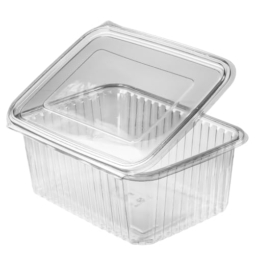 MyPapp 100 Stk. Rechteckbecher klar mit Deckel 2000 ml (PET) von MyPapp