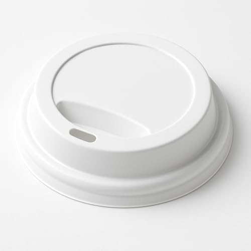 MyPapp 1000 Stück To Go Deckel 80mm – Einweg Kaffeebecherdeckel mit Trinköffnung – Passend für 8oz & 12oz Pappbecher – Becherverschluss für Heißgetränke, Gastronomie & Takeaway (1000) von MyPapp