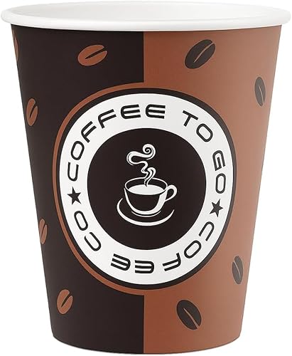 MyPapp 200 Stk. Pappbecher 200 ml (8oz) Coffee to go | Einweg Kaffeebecher & Papierbecher | Trinkbecher für Heiß- & Kaltgetränke – Made in Germany von MyPapp