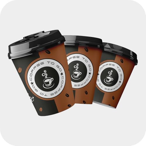 MyPapp 400 Stk. Pappbecher 200 ml inkl Deckel | Coffee to go | Einweg Kaffeebecher & Papierbecher | Trinkbecher für Heiß- & Kaltgetränke (8oz) – Made in Germany von MyPapp