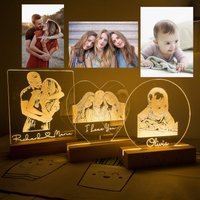 Personalisierte Fotolampe, 3D Nachtlicht, Bilderlampe, Portrait Bild Jubiläumsgeschenk, Geburtstagsgeschenk von MyPersonalizedLight