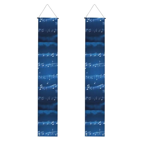 Blaue Musiknoten Druck Abschlussfeier Veranda Banner Dekorationen Personalisierte Banner Hintergrund Mehrfach wiederverwendbar von MyPiky