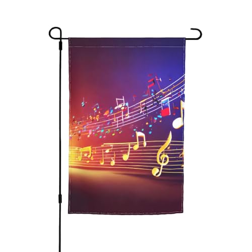 Bunte Musik Notizen Drucken Garten Hof Urlaub Party Hochzeit Outdoor Decor Hause Veranda Bauernhaus Saisonale Outdoor Flagge von MyPiky