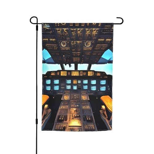 Flugzeug Cockpit Druck Garten Hof Urlaub Party Hochzeit Outdoor Decor Home Veranda Bauernhaus Saisonale Outdoor Flagge von MyPiky