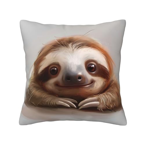 MyPiky Bezaubernder Faultier-Druck, quadratische Kissenbezüge, Couch, Sofa, Schlafzimmer, Büros, Wohnzimmer-Dekor MyPiky Bezaubernder Faultier-Druck, quadratische Kissenbezüge, Couch, Sofa, Schlafzimmer, Büros, Wohnzimmer-Dekor von MyPiky