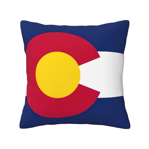 MyPiky Colorado-Flaggen-Druck, quadratische Kissenbezüge, für Couch, Sofa, Schlafzimmer, Büro, Wohnzimmer MyPiky Colorado-Flaggen-Druck, quadratische Kissenbezüge, für Couch, Sofa, Schlafzimmer, Büro, Wohnzimmer von MyPiky