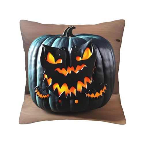 MyPiky Halloween-Kissenbezüge mit Fledermaus-Kürbis-Druck, quadratisch, für Couch, Sofa, Schlafzimmer, Büro, Wohnzimmer MyPiky Halloween-Kissenbezüge mit Fledermaus-Kürbis-Druck, quadratisch, für Couch, Sofa, Schlafzimmer, Büro, Wohnzimmer von MyPiky