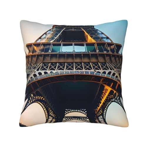 MyPiky Pariser Eiffelturm-Bild-Druck, quadratische Kissenbezüge, Couch, Sofa, Schlafzimmer, Büro, Wohnzimmer von MyPiky