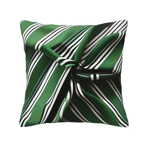 MyPiky Quadratische Kissenbezüge, klassisch, grün gestreift, für Couch, Sofa, Schlafzimmer, Büro, Wohnzimmer MyPiky Quadratische Kissenbezüge, klassisch, grün gestreift, für Couch, Sofa, Schlafzimmer, Büro, Wohnzimmer von MyPiky
