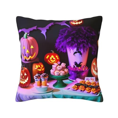 MyPiky Quadratische Kissenbezüge für Halloween, Karneval, Party, Couch, Sofa, Schlafzimmer, Büro, Wohnzimmer von MyPiky
