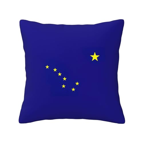 MyPiky Quadratische Kissenbezüge mit Alaska-Staatsflagge, für Couch, Sofa, Schlafzimmer, Büro, Wohnzimmer MyPiky Quadratische Kissenbezüge mit Alaska-Staatsflagge, für Couch, Sofa, Schlafzimmer, Büro, Wohnzimmer von MyPiky