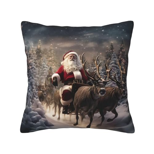 MyPiky Quadratische Kissenbezüge mit Aufschrift "Merry Christmas", für Couch, Sofa, Schlafzimmer, Büro, Wohnzimmer MyPiky Quadratische Kissenbezüge mit Aufschrift "Merry Christmas", für Couch, Sofa, Schlafzimmer, Büro, Wohnzimmer von MyPiky