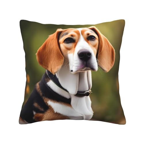 MyPiky Quadratische Kissenbezüge mit Beagle-Motiv, für Couch, Sofa, Schlafzimmer, Büro, Wohnzimmer MyPiky Quadratische Kissenbezüge mit Beagle-Motiv, für Couch, Sofa, Schlafzimmer, Büro, Wohnzimmer von MyPiky