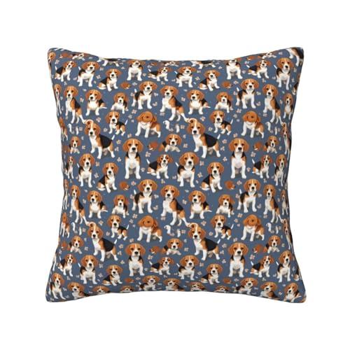 MyPiky Quadratische Kissenbezüge mit Beagle-Muster, für Couch, Sofa, Schlafzimmer, Büro, Wohnzimmer MyPiky Quadratische Kissenbezüge mit Beagle-Muster, für Couch, Sofa, Schlafzimmer, Büro, Wohnzimmer von MyPiky