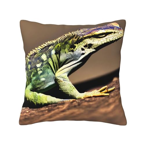 MyPiky Quadratische Kissenbezüge mit Eidechsen-HD-Druck, für Couch, Sofa, Schlafzimmer, Büro, Wohnzimmer MyPiky Quadratische Kissenbezüge mit Eidechsen-HD-Druck, für Couch, Sofa, Schlafzimmer, Büro, Wohnzimmer von MyPiky