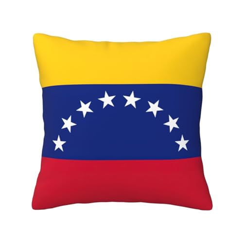 MyPiky Quadratische Kissenbezüge mit Flagge von Venezuela, für Couch, Sofa, Schlafzimmer, Büro, Wohnzimmer MyPiky Quadratische Kissenbezüge mit Flagge von Venezuela, für Couch, Sofa, Schlafzimmer, Büro, Wohnzimmer von MyPiky