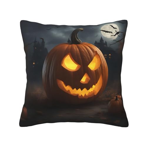 MyPiky Quadratische Kissenbezüge mit Halloween-Kürbis-Druck, für Couch, Sofa, Schlafzimmer, Büro, Wohnzimmer MyPiky Quadratische Kissenbezüge mit Halloween-Kürbis-Druck, für Couch, Sofa, Schlafzimmer, Büro, Wohnzimmer von MyPiky