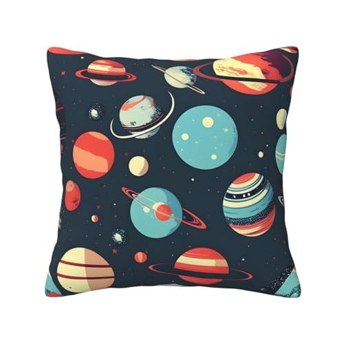 MyPiky Quadratische Kissenbezüge mit Planetenmotiv, für Couch, Sofa, Schlafzimmer, Büro, Wohnzimmer MyPiky Quadratische Kissenbezüge mit Planetenmotiv, für Couch, Sofa, Schlafzimmer, Büro, Wohnzimmer von MyPiky
