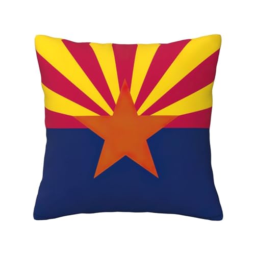 MyPiky Quadratische Kissenbezüge mit Staatsflagge Arizona, für Couch, Sofa, Schlafzimmer, Büro, Wohnzimmer MyPiky Quadratische Kissenbezüge mit Staatsflagge Arizona, für Couch, Sofa, Schlafzimmer, Büro, Wohnzimmer von MyPiky