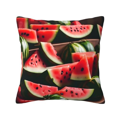 MyPiky Quadratische Kissenbezüge mit Wassermelonen-Motiv, für Couch, Sofa, Schlafzimmer, Büro, Wohnzimmer MyPiky Quadratische Kissenbezüge mit Wassermelonen-Motiv, für Couch, Sofa, Schlafzimmer, Büro, Wohnzimmer von MyPiky