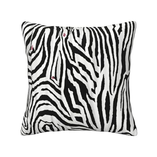 MyPiky Quadratische Kissenbezüge mit Zebramuster, für Couch, Sofa, Schlafzimmer, Büro, Wohnzimmer MyPiky Quadratische Kissenbezüge mit Zebramuster, für Couch, Sofa, Schlafzimmer, Büro, Wohnzimmer von MyPiky