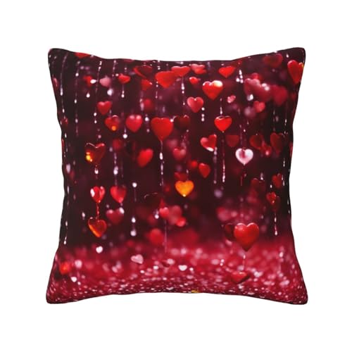 MyPiky Quadratische Kissenbezüge mit abstraktem Herzmuster, für Couch, Sofa, Schlafzimmer, Büro, Wohnzimmer MyPiky Quadratische Kissenbezüge mit abstraktem Herzmuster, für Couch, Sofa, Schlafzimmer, Büro, Wohnzimmer von MyPiky