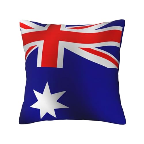 MyPiky Quadratische Kissenbezüge mit australischer Flagge, für Couch, Sofa, Schlafzimmer, Büro, Wohnzimmer MyPiky Quadratische Kissenbezüge mit australischer Flagge, für Couch, Sofa, Schlafzimmer, Büro, Wohnzimmer von MyPiky