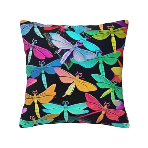 MyPiky Quadratische Kissenbezüge mit niedlichem Libellen-Druck, für Couch, Sofa, Schlafzimmer, Büro, Wohnzimmer MyPiky Quadratische Kissenbezüge mit niedlichem Libellen-Druck, für Couch, Sofa, Schlafzimmer, Büro, Wohnzimmer von MyPiky