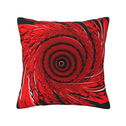 MyPiky Quadratische Kissenbezüge mit rotem Blumen-Wirbel-Spiraldruck, für Couch, Sofa, Schlafzimmer, Büro, Wohnzimmer MyPiky Quadratische Kissenbezüge mit rotem Blumen-Wirbel-Spiraldruck, für Couch, Sofa, Schlafzimmer, Büro, Wohnzimmer von MyPiky
