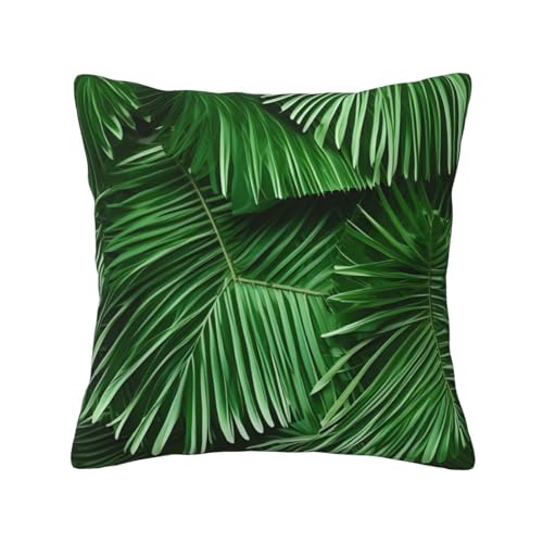 MyPiky Quadratische Kissenbezüge mit süßem grünen Palmblatt-Druck, für Couch, Sofa, Schlafzimmer, Büro, Wohnzimmer MyPiky Quadratische Kissenbezüge mit süßem grünen Palmblatt-Druck, für Couch, Sofa, Schlafzimmer, Büro, Wohnzimmer von MyPiky