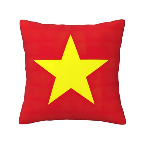 MyPiky Quadratische Kissenbezüge mit vietnamesischer Flagge, für Couch, Sofa, Schlafzimmer, Büro, Wohnzimmer MyPiky Quadratische Kissenbezüge mit vietnamesischer Flagge, für Couch, Sofa, Schlafzimmer, Büro, Wohnzimmer von MyPiky