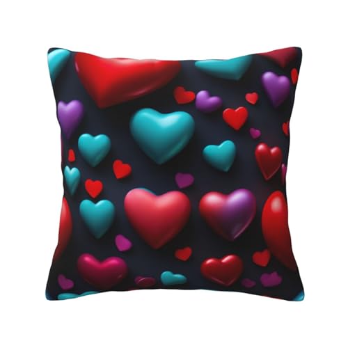MyPiky Romantischer roter Herz-Druck, quadratisch, für Couch, Sofa, Schlafzimmer, Büro, Wohnzimmer MyPiky Romantischer roter Herz-Druck, quadratisch, für Couch, Sofa, Schlafzimmer, Büro, Wohnzimmer von MyPiky