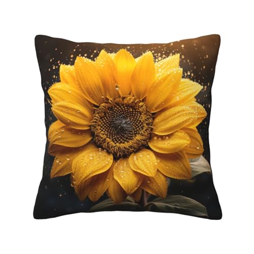 MyPiky Schöne Sonnenblumen-Überwurf-Kissenbezüge, quadratisch, für Couch, Sofa, Schlafzimmer, Büro, Wohnzimmer MyPiky Schöne Sonnenblumen-Überwurf-Kissenbezüge, quadratisch, für Couch, Sofa, Schlafzimmer, Büro, Wohnzimmer von MyPiky